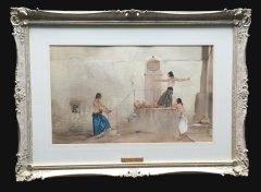 Sir William Russell Flint Original Painting Argument in Almeria