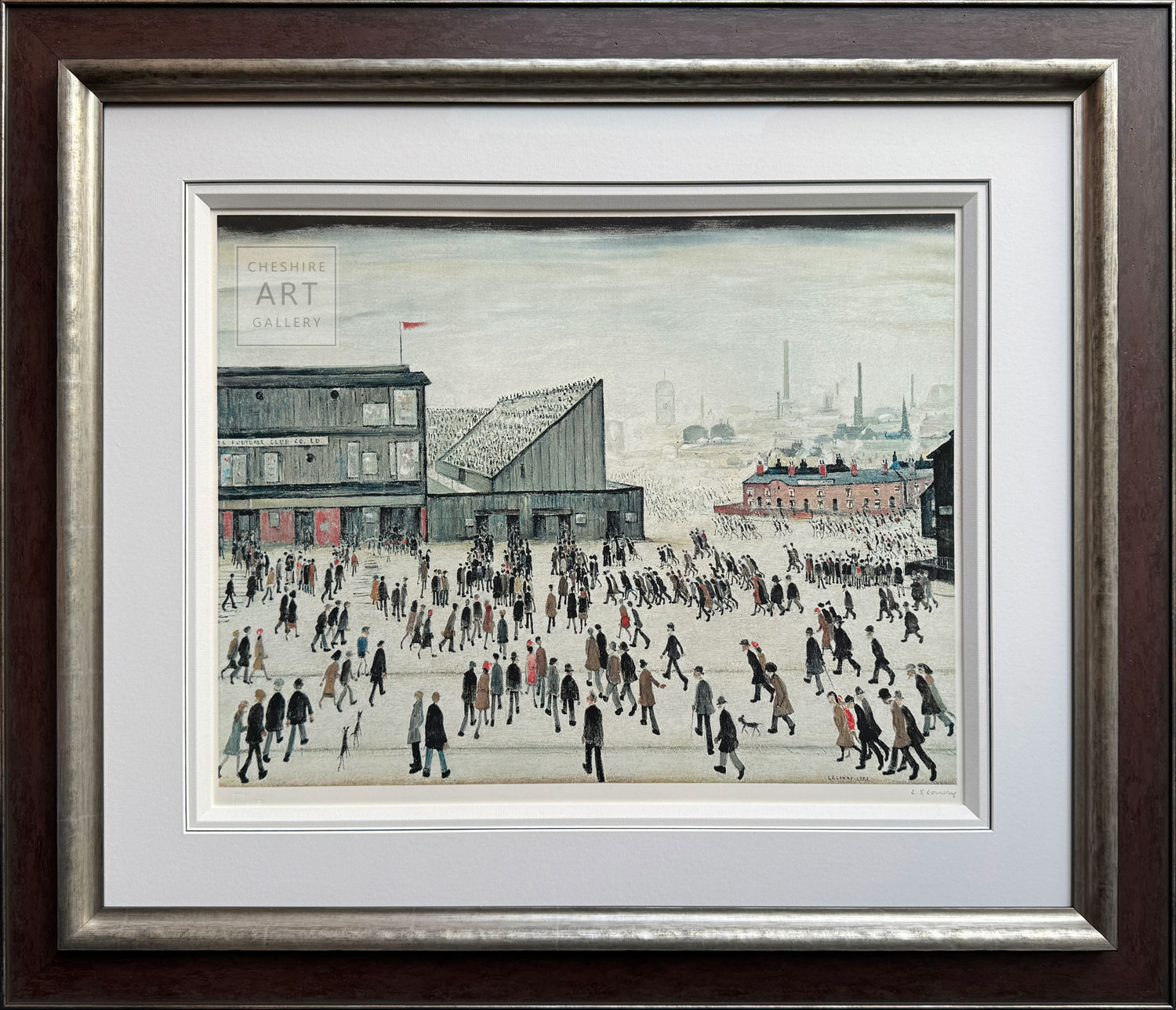 L S Lowry Going to the Match Signed Limited Edition Print