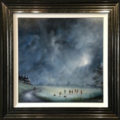 Danny Abrahams Football Mad Original Oil Painting for Sale