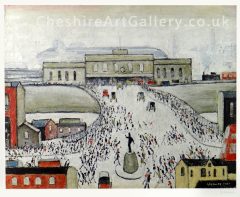 L S Lowry - Station Approach - Signed Limited Edition Print