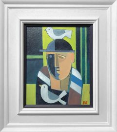 Peter Stanaway A Bird on the Head Original Painting for Sale