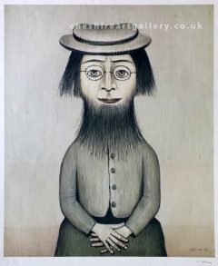 L S Lowry Woman with a Beard Signed Limited Edition Print
