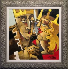 Geoffrey Key King & Queen II Original Oil Painting SOLD