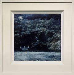 Dean Entwistle Llanbedrog Beach Moonlit Tempera Painting