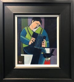 Peter Stanaway Blackbird Singing Original Painting for Sale