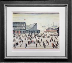 L S Lowry Going to the Match Signed Limited Edition Print