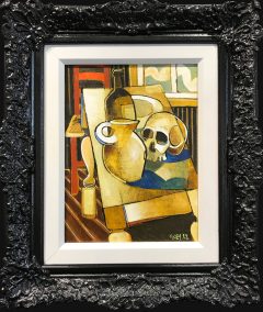 Geoffrey Key Skull with Window Original Oil Painting