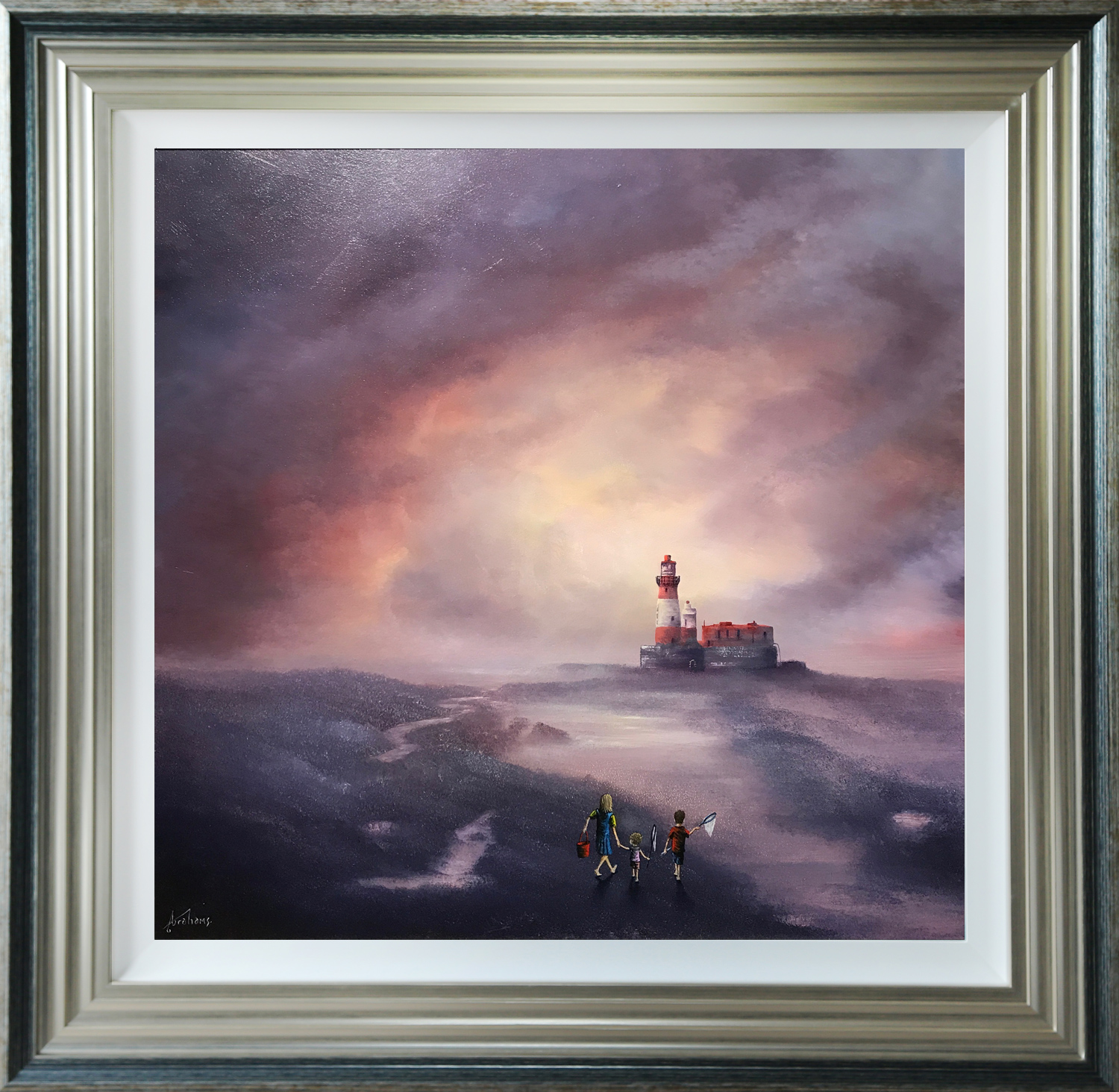 Danny Abrahams Original Painting Longstone Lighthouse