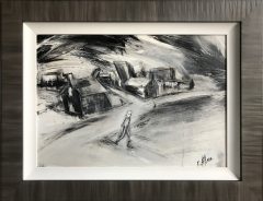 Rourke Van Dal Lonely Walk Home Original Painting for Sale