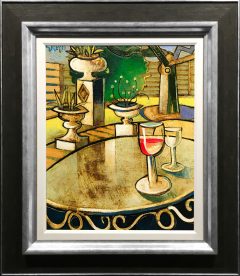 Geoffrey Key Table Reflections Original Oil Painting for Sale