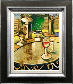 Geoffrey Key Table Reflections Original Oil Painting for Sale