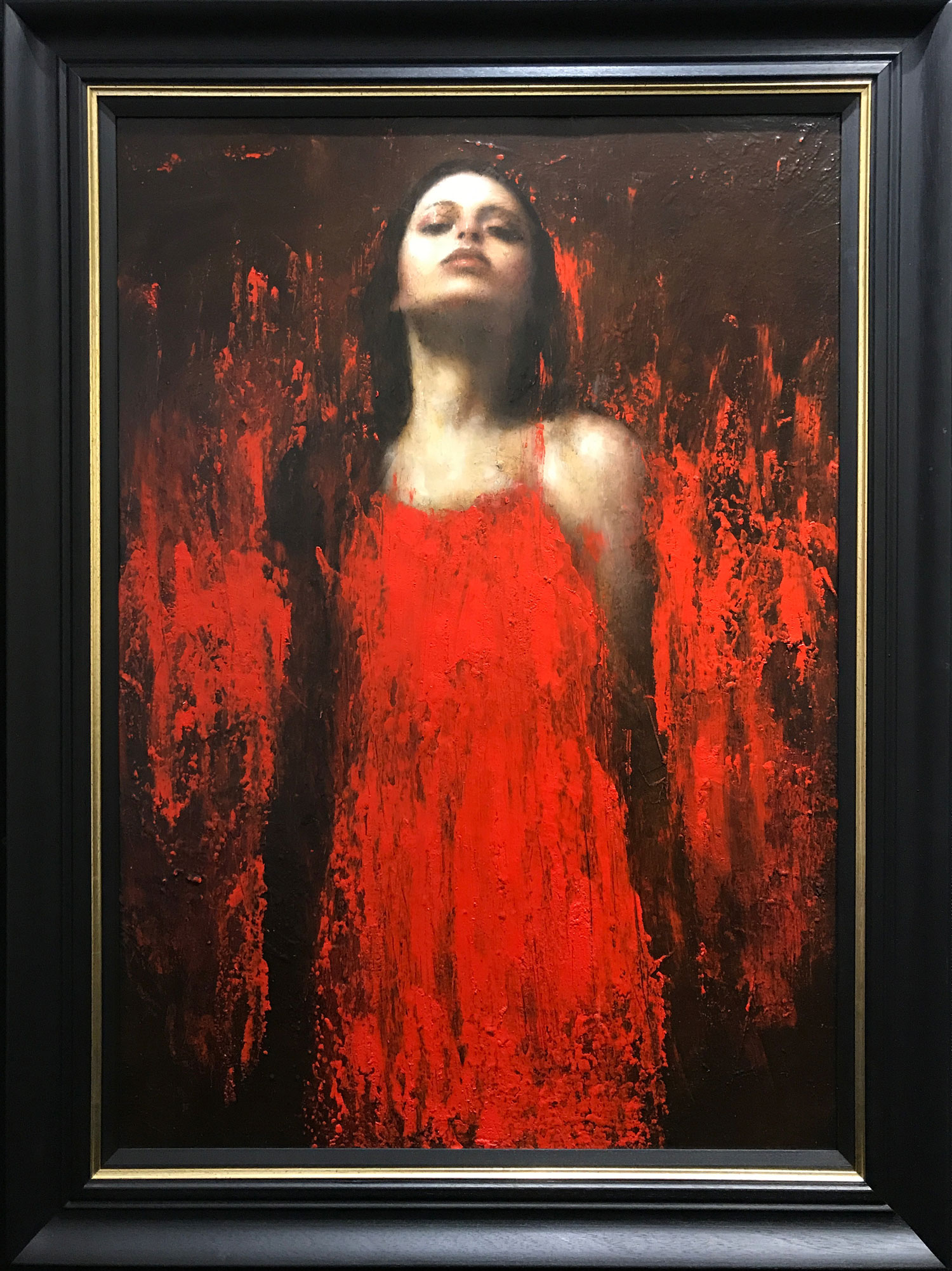 Mark Demsteader Alana in Red Original Oil Painting