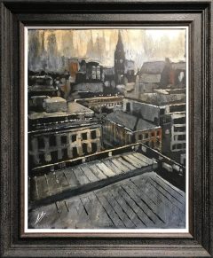 David Coulter Manchester Town Hall at Dawn Original Painting