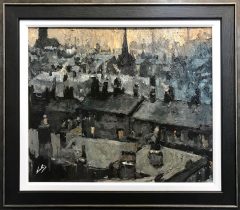 David Coulter Ordsall Smokey Morning Original Painting for sale