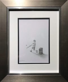 Danny Abrahams Cricket Mad Original Pencil Drawing for sale