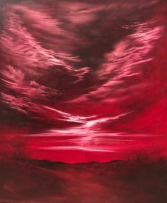 Bob Barker Original Painting for sale Red Landscape