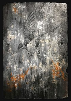 Jamie Green Swallow Painting on Slate