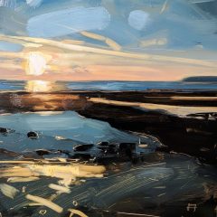 Hester Berry Low Tide, Low Sun, Westward