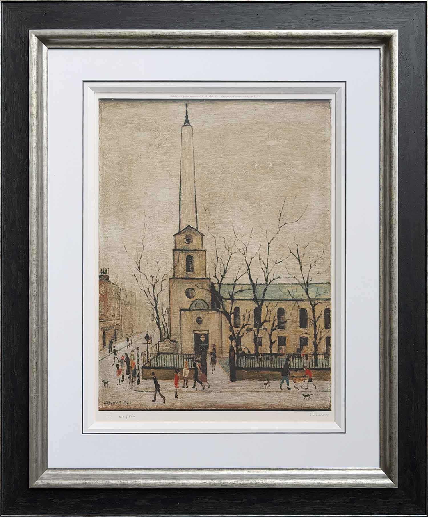 L S Lowry - St Luke's Church – Signed Limited Edition Print