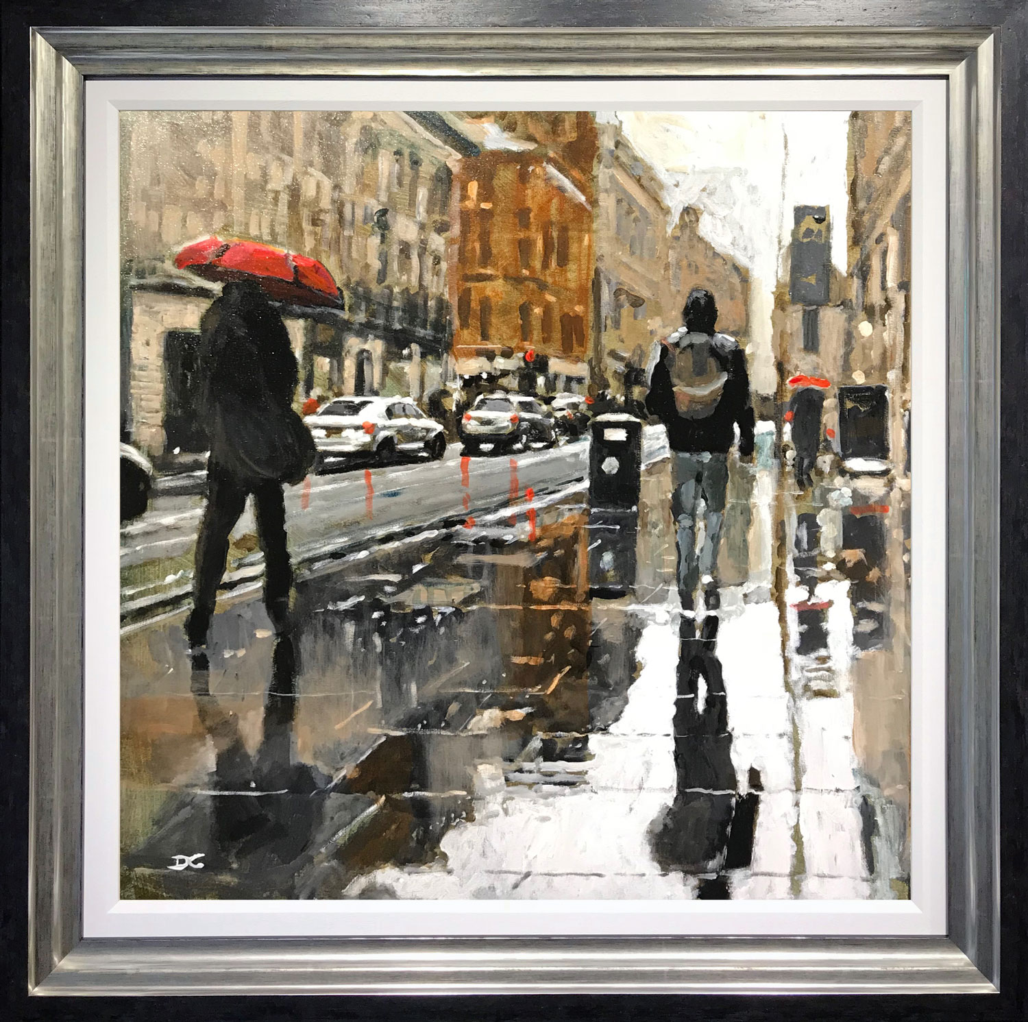 David Coulter Wet Traffic, Cross Street are Original Painting for sale