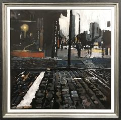 David Coulter Manchester Cobbles Original Painting for sale