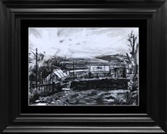 Hester Berry Back Garden Charcoal Drawing for Sale