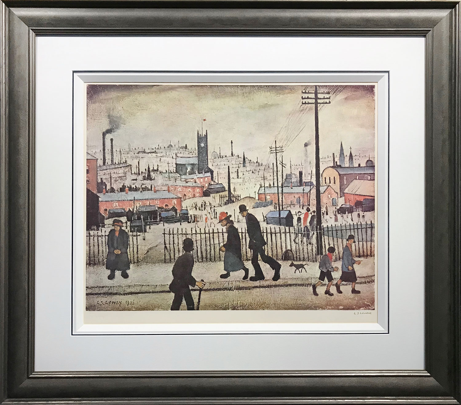 L S Lowry – View of a Town – Signed Limited Edition Print