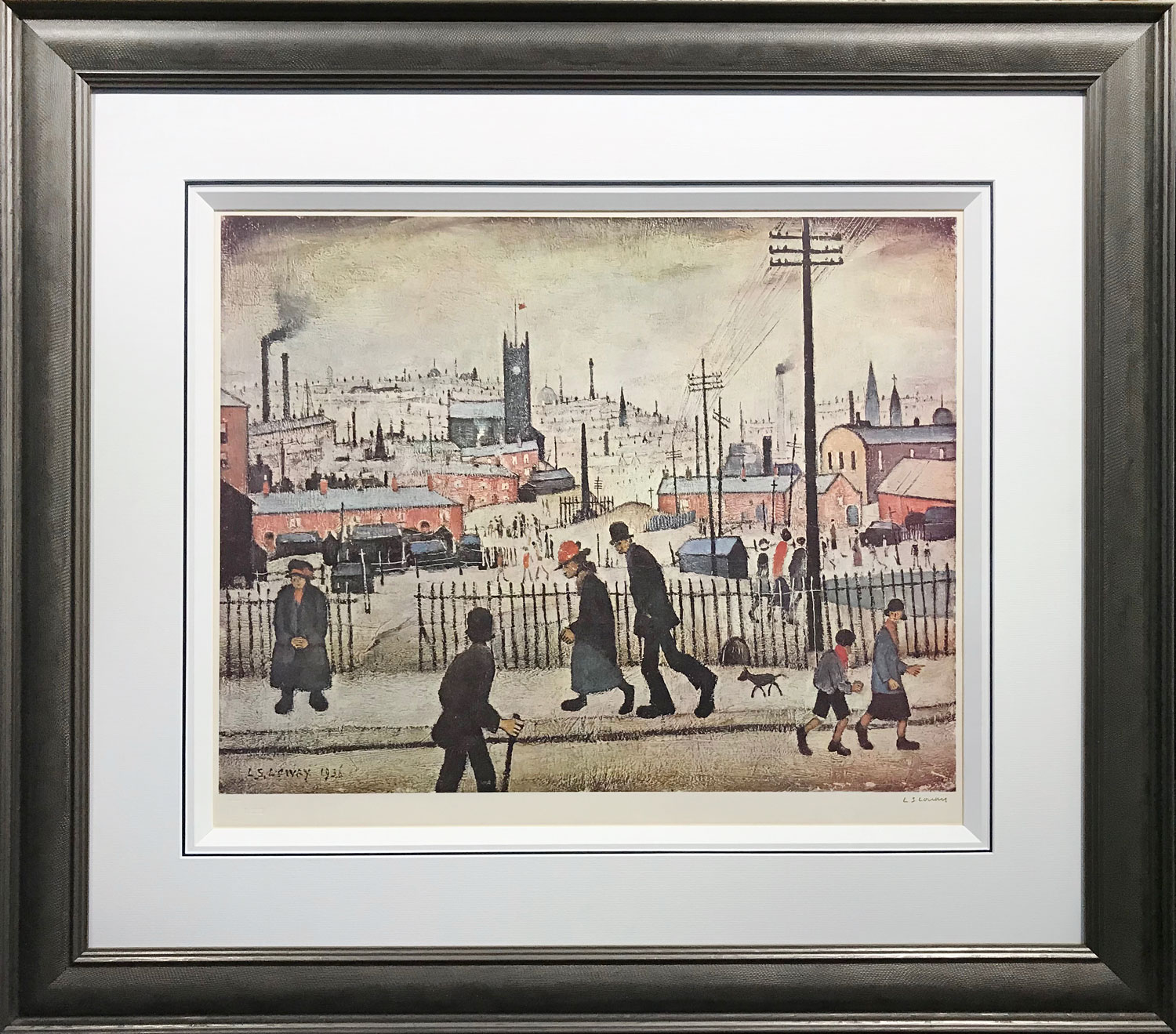 L S Lowry View of a Town Signed Limited Edition Print