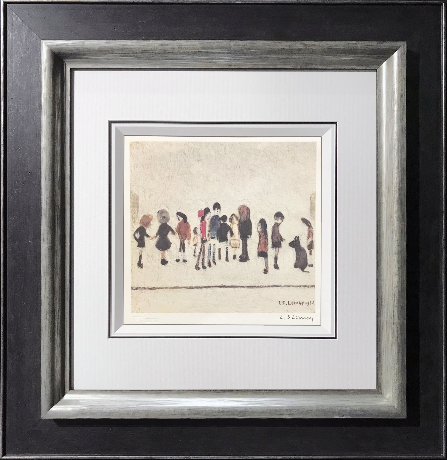 L S Lowry – Group of Children – Signed Limited Edition Print
