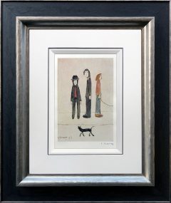 L S Lowry – Three Men and a Cat