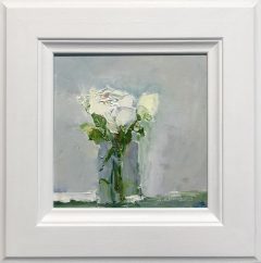 Judith Donaghy White Rose Original Painting