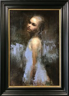 Mark Demsteader Chloe Study in Blue Original Oil Painting