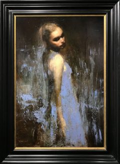 Mark Demsteader Chloe Study in Blue II Original Oil Painting