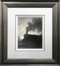 Trevor Grimshaw Steam Train 1972 Original Drawing for Sale