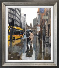 David Coulter Yellow Bus Original Painting for sale