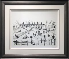 L S Lowry - Winter in Broughton - Signed Original Lithograph