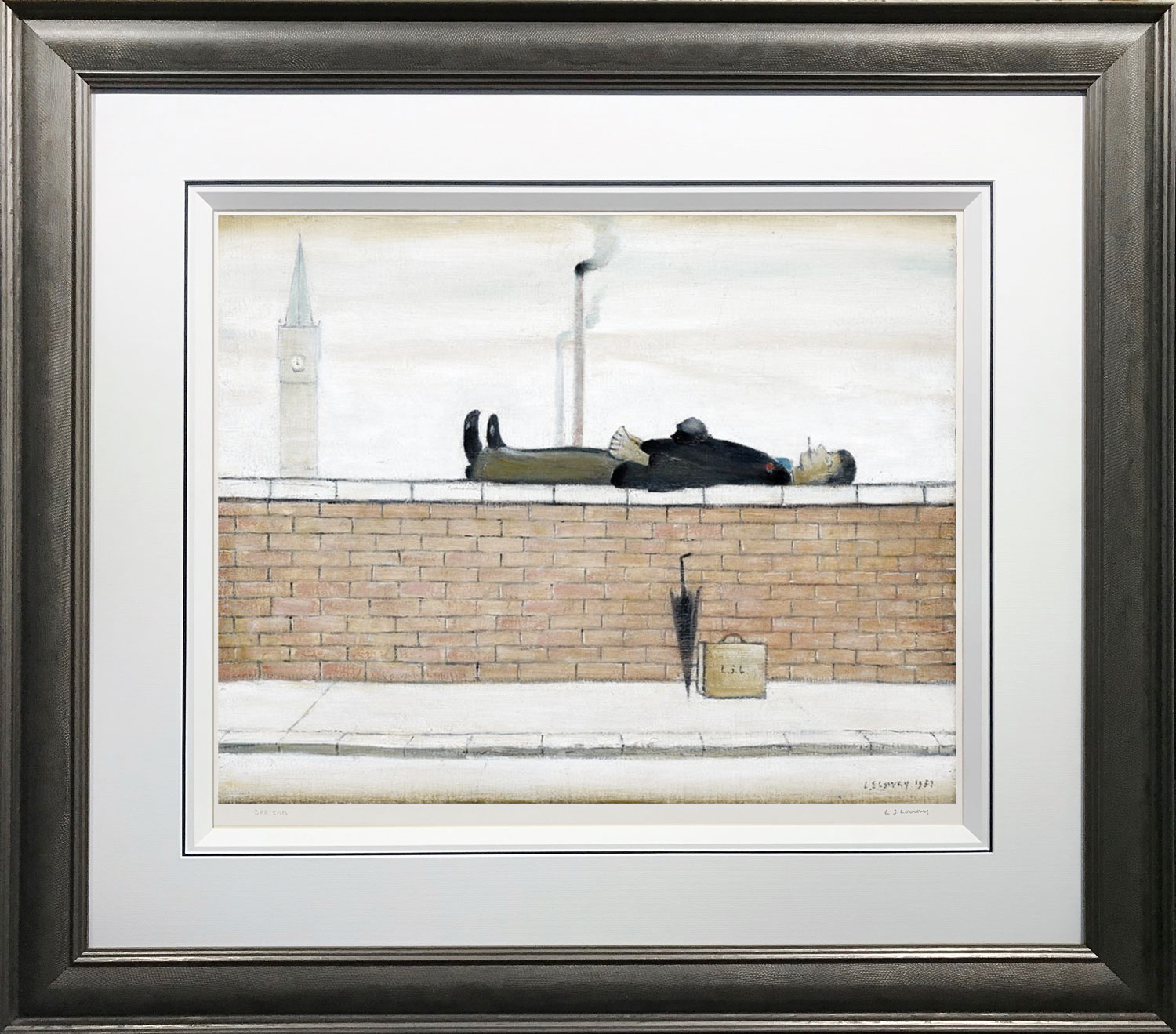 L S Lowry Man Lying On A Wall