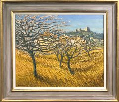 Alan Cotton - Cherry Orchard, Provence Original Oil Painting for Sale