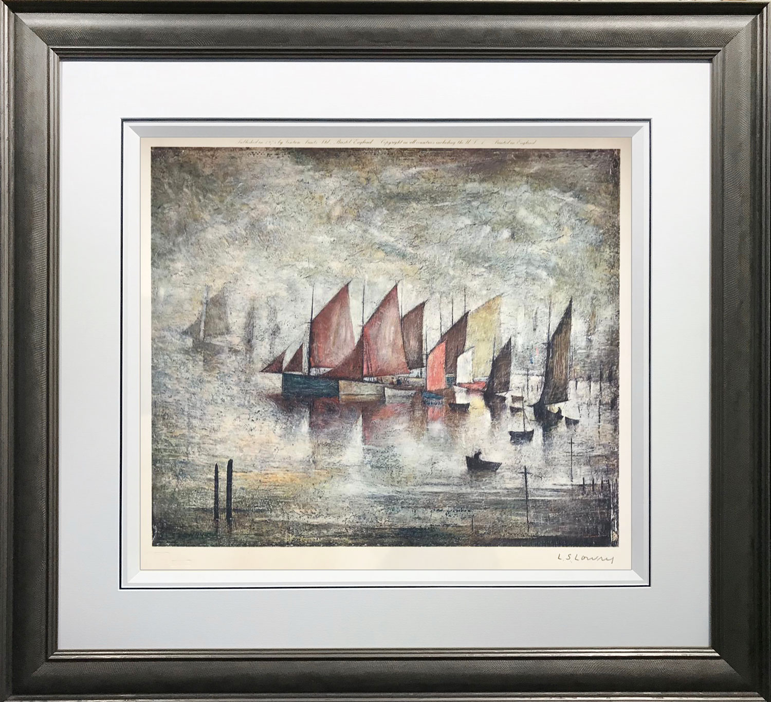 L S Lowry - Sailing Boats Print