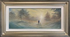 Danny Abrahams Original Painting A Winters Stroll