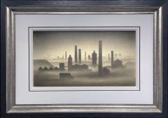 Trevor Grimshaw Northern Cityscape with Chimneys Original Drawing for Sale