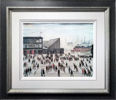 L S Lowry Going to the Match Signed Print