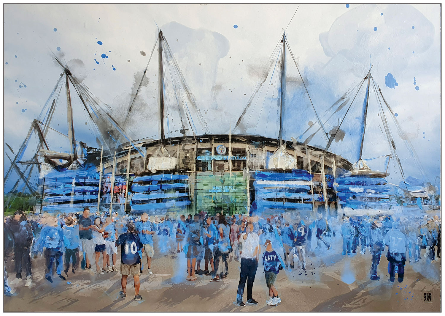 Ben Ark - Cradled in blue shadows at the Etihad