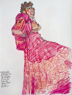 JOHN BRATBY - RED DRESS