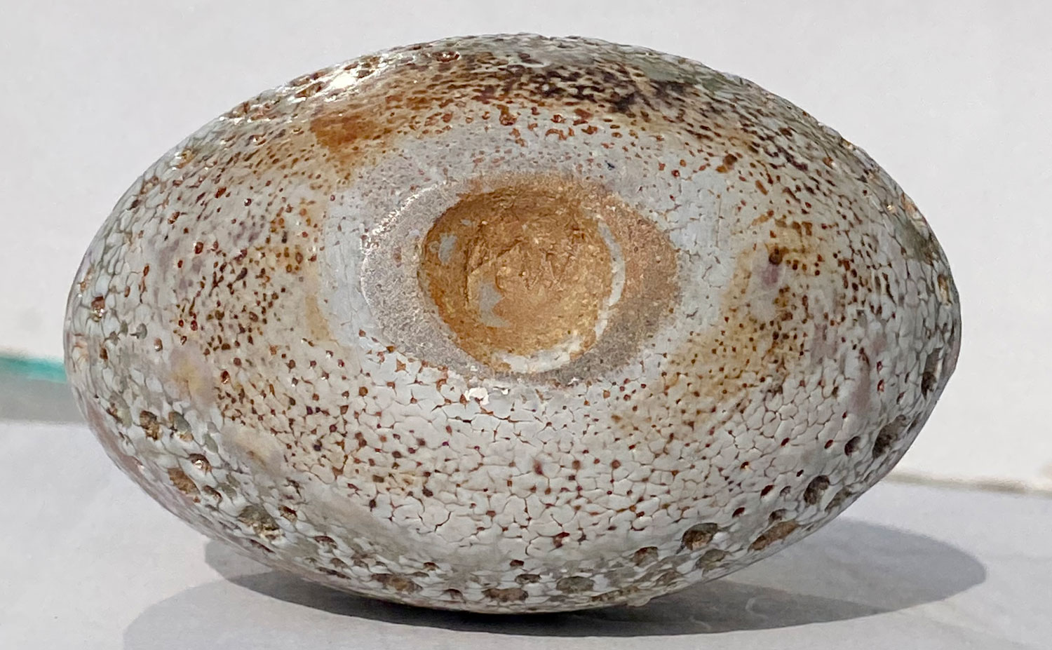 Alan Wallwork - Stoneware split form oval vessel 4a