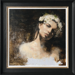 Lockdown Exhibition - Mark Demsteader - Head Study with Flowers