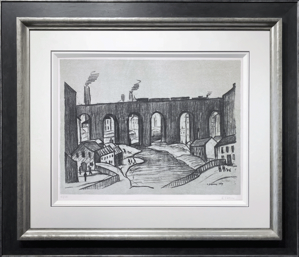 L S Lowry - Stockport Viaduct - Signed Original Lithograph