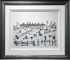 L S Lowry - Winter in Broughton - Signed Original Lithograph