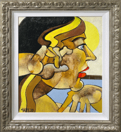 Geoffrey Key - Isolated Head 23 Framed