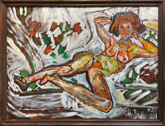 John Bratby - Reclining Nude II